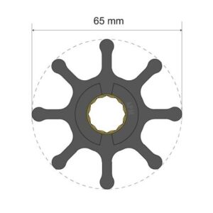 Albin Group Premium Impeller Kit 65 X 16 X 37mm - 8 Blade - Spline Insert