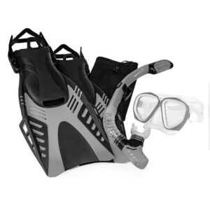 Aqua Leisure Dyna Adult 5-Piece Dive Set - Adult Size L/Xl Men'S 8.5-11.5/Ladies 9.5-12.5