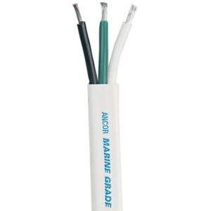 Ancor White Triplex Cable - 16/3 Awg - Flat - 100'