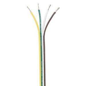 Ancor Ribbon Bonded Cable - 16/4 Awg - Brown/Green/White/Yellow - Flat - 100'