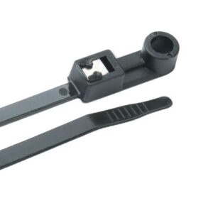 Ancor Mounting Self-Cutting Cable Ties - 8" - Uv Black - 20-Pack
