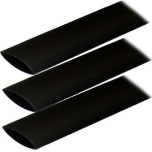Ancor Adhesive Lined Heat Shrink Tubing (Alt) - 1" X 3" - 3-Pack - Black