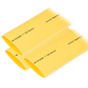 Ancor Heat Shrink Tubing 1" X 12" - Yellow - 3 Pieces