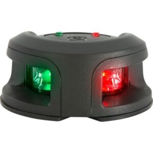 Attwood Lightarmor Bow Mount Navigation Light - Composite Black - Bi-Color - 2nm