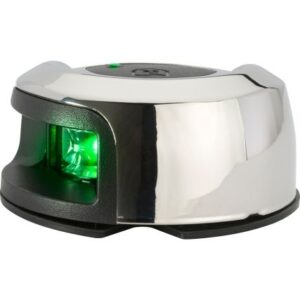 Attwood Lightarmor Deck Mount Navigation Light - Stainless Steel - Starboard (Green) - 2nm
