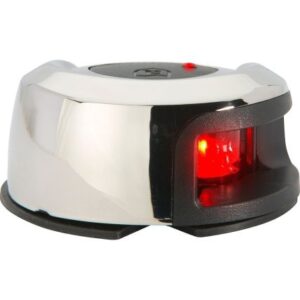 Attwood Lightarmor Deck Mount Navigation Light - Stainless Steel - Port (Red) - 2nm