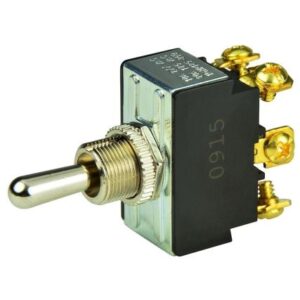 Bep Dpdt Chrome Plated Toggle Switch - (On)/Off/(On)