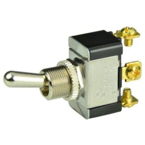Bep Spdt Chrome Plated Toggle Switch - On/Off/(On)