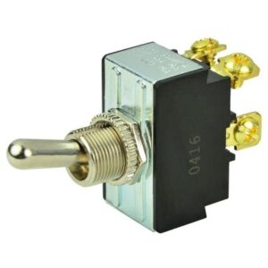 Bep Dpst Chrome Plated Toggle Switch - Off/On