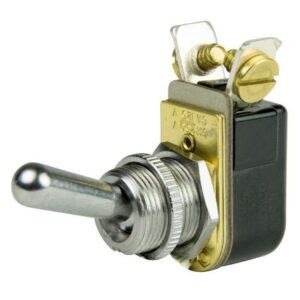 Bep Spst Chrome Plated Toggle Switch - 11/16" Handle - Off/On