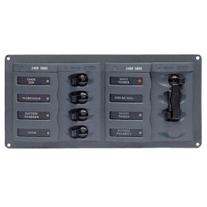 Bep Ac Circuit Breaker Panel W/O Meters, 4 Way Panel 2 Mains - 240v