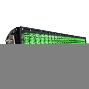 Black Oak 30" Curved Double Row Green Led Hog Hunting Light Bar - Combo Optics - Black Housing - Pro Series 3.0