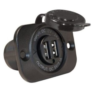 Blue Sea Dual Usb Charger Socket - 2 Usb Ports W/Watertight Cap