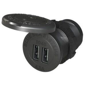 Blue Sea 1045 12/24v Dual Usb Charger - 1-1/8" Socket Mount