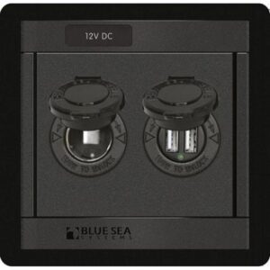 Blue Sea 1478 360 Panel - 12v Dc Socket & Dual Usb Charger
