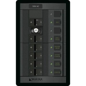 Blue Sea 1503 - 360 Panel - Elci + 5 Position 120v Ac Flat Rocker