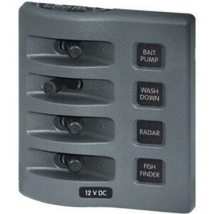Blue Sea 4305 Weatherdeck 12v Dc Waterproof Switch Panel - 4 Posistion