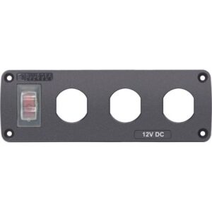 Blue Sea 4367 Water Resistant Usb Accessory Panel - 15a Circuit Breaker, 3x Blank Apertures