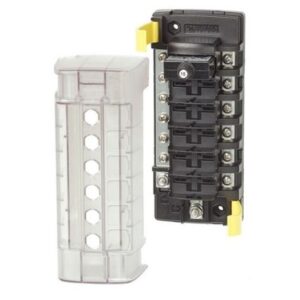 Blue Sea 5052 St Clb Circuit Breaker Block - 6 Position W/Negative Bus