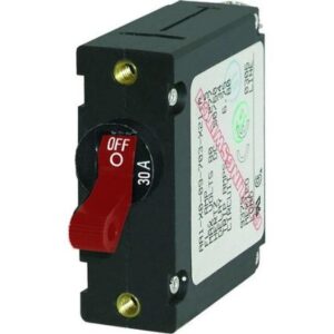 Blue Sea 7220 Ac / Dc Single Pole Magnetic World Circuit Breaker - 30 Amp