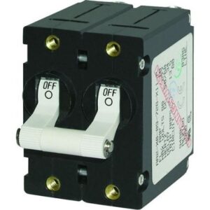 Blue Sea 7240 A-Series Double Pole Toggle - 40amp - White