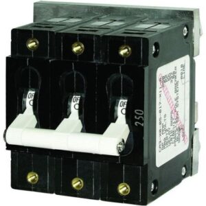 Blue Sea 7270 250a C-Series Triple Pole Toggle Dc Circuit Breaker
