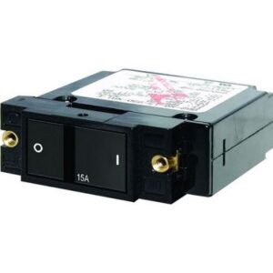 Blue Sea 7408 Single Pole Small Case 2" Flat Rocker Circuit Breaker - 50 Amp