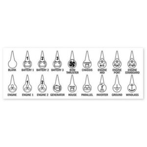 Blue Sea 7902 Icon Circuit Identification Label Kit For Battery Switches