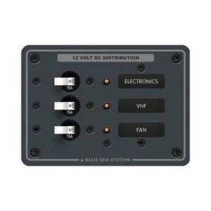Blue Sea 8025 Dc 3 Position Breaker Panel - White Switches