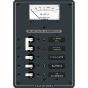 Blue Sea 8043 Ac Main +3 Positions Toggle Circuit Breaker Panel - White Switches