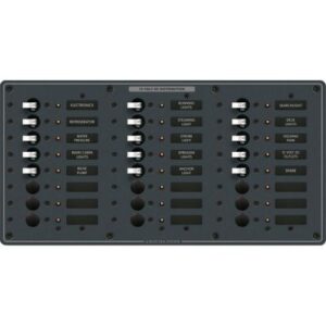 Blue Sea 8264 Traditional Metal Dc Panel - 24 Positions