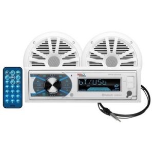 Boss Audio Mck632wb.6 Marine Stereo & 6.5" Speaker Kit - White