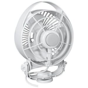 Seekr By Caframo Maestro 12v 3-Speed 6" Marine Fan W/Led Light - White