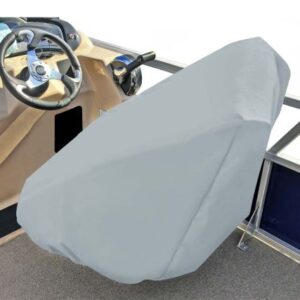 Carver Poly-Flex Ii Captain'S Chair Cover - Fits Up To 32″H X 26″W X 25″D - Grey