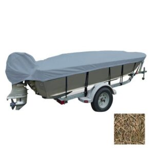 Carver Performance Poly-Guard Wide Series Styled-To-Fit Boat Cover F/15.5' V-Hull Fishing Boats - Shadow Grass