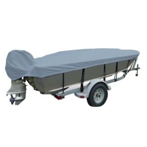 Carver Poly-Flex Ii Wide Series Styled-To-Fit Boat Cover F/15.5' V-Hull Fishing Boats - Grey
