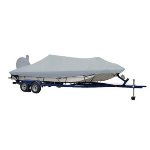 Carver Sun-Dura Extra Wide Series Styled-To-Fit Boat Cover F/19.5' Aluminum Modified V Jon Boats - Grey