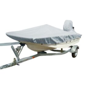 Carver Sun-Dura Styled-To-Fit Boat Cover F/13.5' Whaler Style Boats With Side Rails Only - Grey