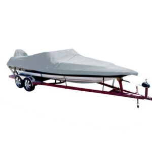 Carver Poly-Flex Ii Styled-To-Fit Boat Cover F/18.5' Ski Boats With Low Profile Windshield - Grey