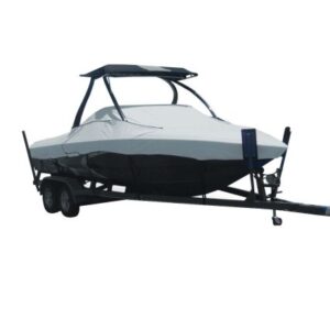 Carver Sun-Dura Specialty Boat Cover F/23.5' Tournament Ski Boats W/Tower - Grey