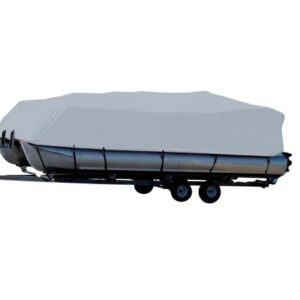 Carver Sun-Dura Styled-To-Fit Boat Cover F/23.5' Pontoons W/Bimini Top & Partial Rails - Grey