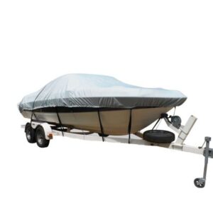 Carver Flex-Fit Pro Polyester Size 10 Boat Cover F/V-Hull Runabouts I/O Or O/B - Grey