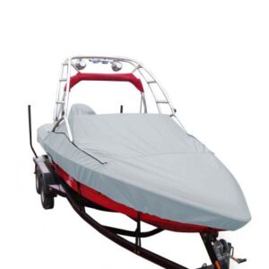 Carver Sun-Dura Specialty Boat Cover F/24.5' Sterndrive V-Hull Runabouts W/Tower - Grey