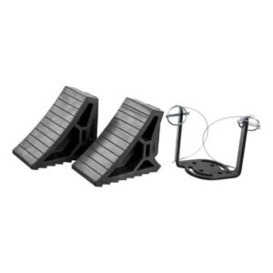 Curt Hd Wheels Chocks 2-Pack W/Mounting Bracket