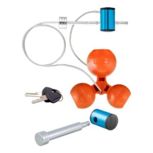 Curt Combo Hitch & Coupler Lock Set - Lock Pin Fits Up To 2-1/2&Rdquo; Receiver Tubes - Fits 1-7/8&Rdquo;, 2&Rdquo;, & 2-5/16" Couplers - 1/4&Rdquo; Coupler Lock Pin Adjust To Fit 1-3&Rdquo; Coupler Span