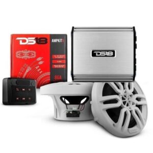 Ds18 Golf Cart Package W/4" White Speakers, Amplifier, Amp Kit & Bluetooth Remote