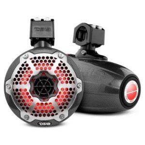 Ds18 X Series Hydro 6.5" 2-Way Wakeboard Pod Tower Speakers W/1.5" Compression Driver & Rgb Lights - 450w - Black