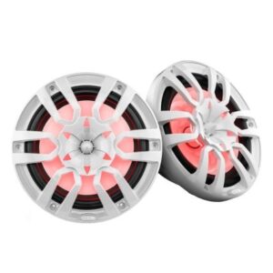 Ds18 Hydro 10" 2-Way Marine Speakers W/Bullet Tweeters & Integrated Rgb Led Lights - White