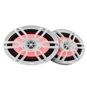 Ds18 Hydro 6 X 9" 2-Way Marine Speakers W/Integrated Rgb Led Lights - 375w - White
