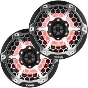 Ds18 New Edition Hydro 6.5" 2-Way Marine Speakers W/Rgb Led Lighting 300w - Black